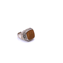 Load image into Gallery viewer, Tiger Eye Men Ring with Sterling Silver
