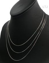 Load image into Gallery viewer, Rhodium plain 925 silver chain
