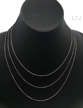 Load image into Gallery viewer, Rhodium plain 925 silver chain
