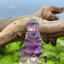 Cargar imagen en el visor de la galería, Rainbow Fluorite Buddha statue
