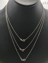 Load image into Gallery viewer, Rhodium plain 925 silver chain
