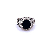 Load image into Gallery viewer, Black Onyx Men Ring with Sterling Silver
