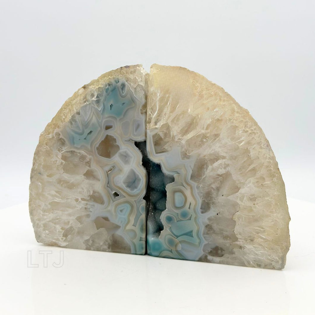 Agate Geode bookends