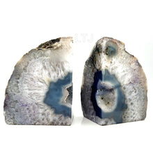 Load image into Gallery viewer, Agate geode bookends
