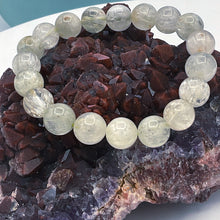 将图片加载到图库查看器，Cat&#39;s Eyes Ice Green Kunzite Bracelet 5A
