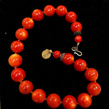 Load image into Gallery viewer, Red Coral Beads Necklace

