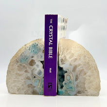 Load image into Gallery viewer, Agate Geode bookends
