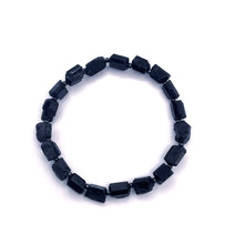 Cargar imagen en el visor de la galería, Black Tourmaline Tube Bracelet - Smooth
