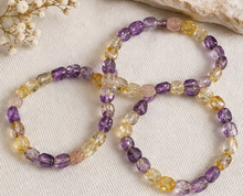Load image into Gallery viewer, Citrine Amethyst Nugget Bracelet
