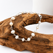 Load image into Gallery viewer, Freshwater Pearl with Silver Link Set
