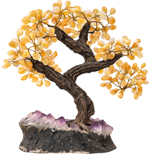 Cargar imagen en el visor de la galería, Citrine with Amethyst Base Tree of Life
