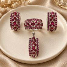 Cargar imagen en el visor de la galería, Ruby Curved Jewelry Set
