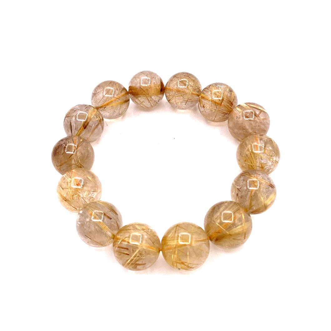 Gold Rutilated Quartz 5A Bracelet