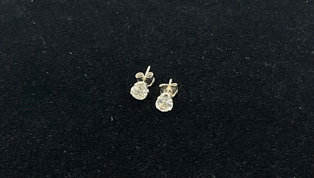 Gemstones with Silver Soft Prong Earring Small