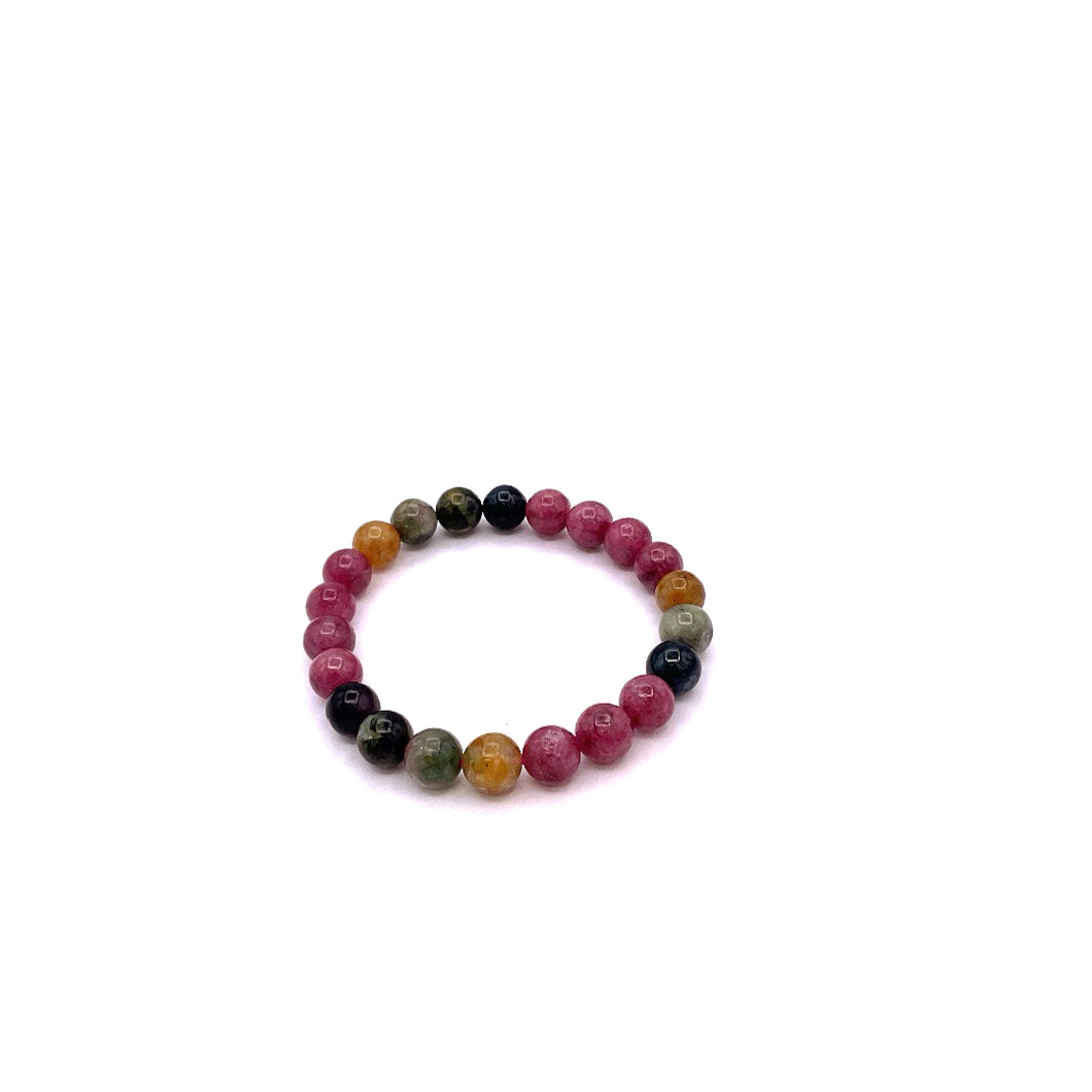 Watermelon Tourmaline Bracelet (A quality)