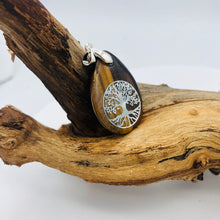 Load image into Gallery viewer, Tree of Life Gemstone Cabochon Pendant
