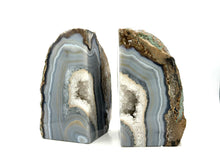 Load image into Gallery viewer, Agate geode bookends
