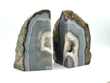 Load image into Gallery viewer, Agate geode bookends
