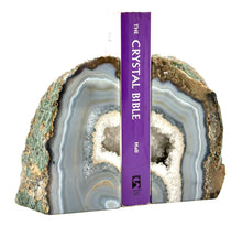 Load image into Gallery viewer, Agate geode bookends
