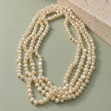 Загрузить изображение в средство просмотра галереи, White Small Rice Pearl Long Necklace
