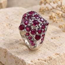 Load image into Gallery viewer, Ruby Double Layer Ring in Sterling Silver
