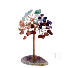 Cargar imagen en el visor de la galería, Wire Wrapped Gemstone Tree with Agate base
