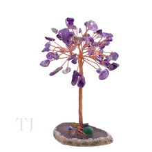 Load image into Gallery viewer, Wire Wrapped Gemstone Tree with Agate base
