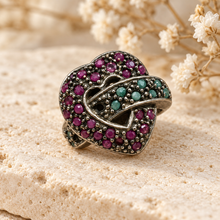 Загрузить изображение в средство просмотра галереи, Ruby with Emerald Heart Ring
