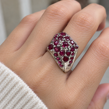 Load image into Gallery viewer, Ruby Double Layer Ring in Sterling Silver
