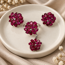 将图片加载到图库查看器，Ruby Pink Flower Set
