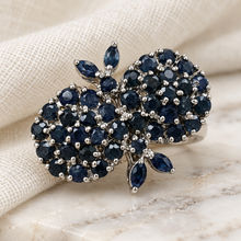 Load image into Gallery viewer, Sapphire Double Flower Ring
