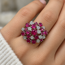 Загрузить изображение в средство просмотра галереи, Hexagonal Shape Ruby Ring in Sterling Silver
