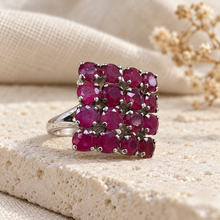 Загрузить изображение в средство просмотра галереи, Ruby Four-Row Statement Ring
