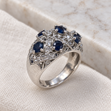 Load image into Gallery viewer, Sapphire Ring in Sterling Silver

