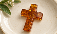 Load image into Gallery viewer, Honey Amber-Colored Cross
