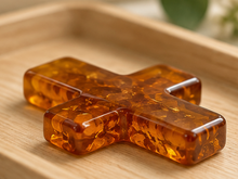 Load image into Gallery viewer, Honey Amber-Colored Cross
