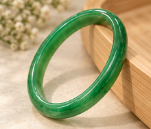 Load image into Gallery viewer, Color-Enhanced Nephrite Jade Bangle Bracelets

