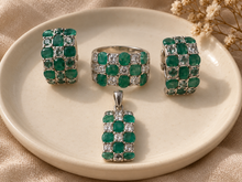 Cargar imagen en el visor de la galería, Emerald with Diamonique Set
