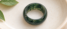 Load image into Gallery viewer, Large Dark Green Jade Rings
