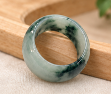 Load image into Gallery viewer, Large Dark Green Jade Rings

