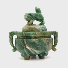 Load and play video in Gallery viewer, Guardians of Aroma: Jade Incense Burner with Foo Dog Motifs
