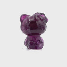 Загружайте и воспроизводите видео в средстве просмотра галереи Rainbow Fluorite Cat Figurine
