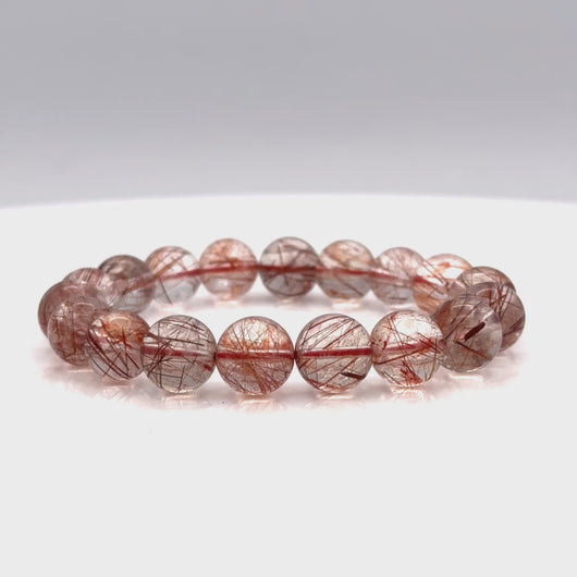 Copper Rutilated Quartz Bracelet