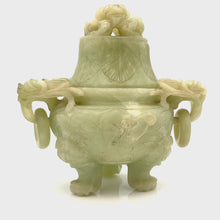 Load and play video in Gallery viewer, Jade Incense Burner with Grand Foo Dog Accents
