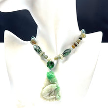 Load image into Gallery viewer, Burmese Jade Necklace With Hand-Carved Fish Pendant
