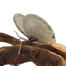 Load image into Gallery viewer, Closer view of Agate Slice butterfly figurine
