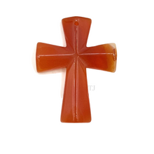 Load image into Gallery viewer, Carnelian cross pendant
