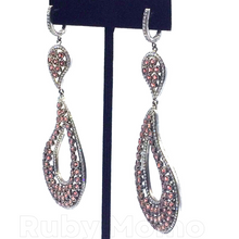 Cargar imagen en el visor de la galería, Multi-gemstone earrings in sterling silver
