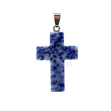 Load image into Gallery viewer, Sodalite Cross Pendant
