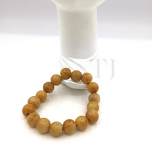 Cargar imagen en el visor de la galería, Yellow Jade 12mm beads bracelet
